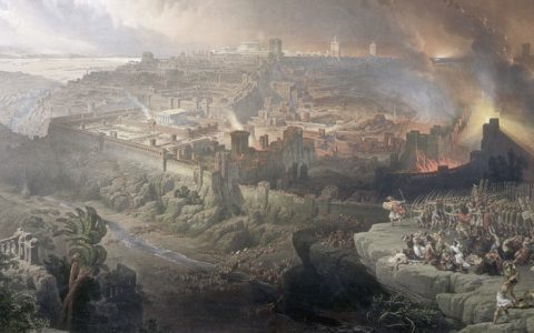 Asedio y destrucción de Jerusalén, por David Roberts (1850)